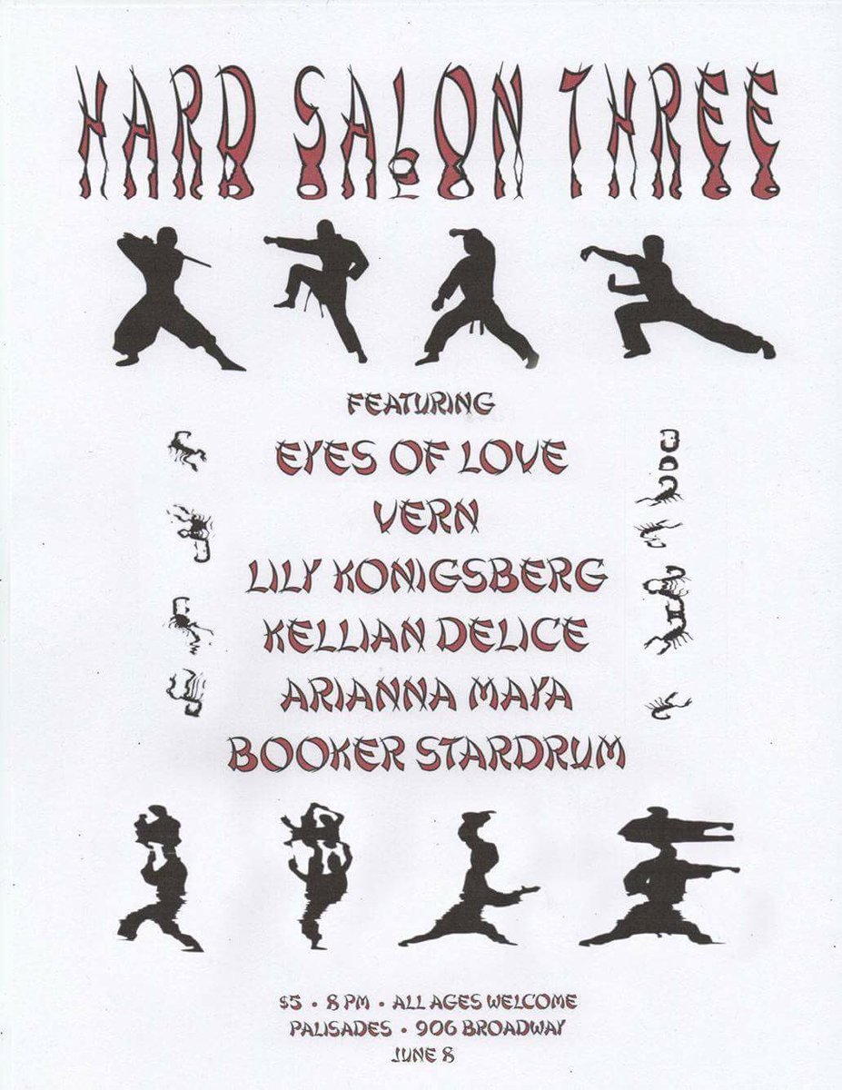 HardSalon's tweet photo. Tonight you should be at @PalisadesBK. See Booker of @CloudBecYrHand at 8:30. Thank you @IzzyKross for the poster. https://t.co/YRwGcqGSYp