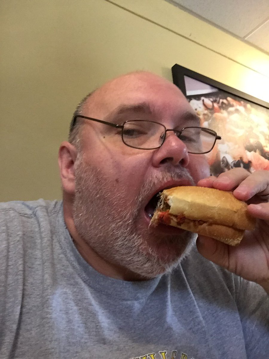warwickpartners's tweet photo. #PKSelfie Andy eating an "Andy" at Pizza King on W. Bethel in Muncie!!! Order an "Andy" from Karen!!!! https://t.co/cIFz35LSlR