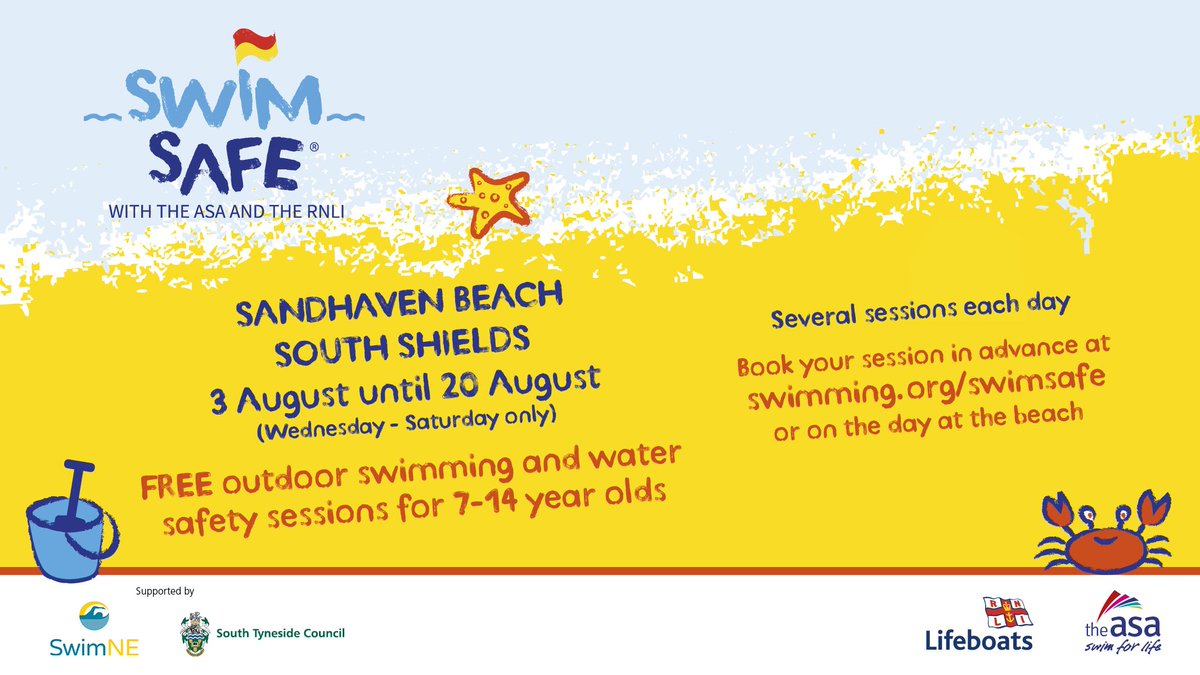Free outdoor swimming and water safety sessions at Sandhaven Beach this summer. #swimsafe #ASA #RNLI
