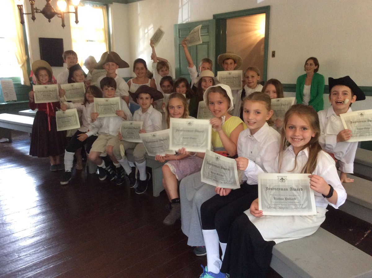 suehalbert's tweet photo. After completing their Colonial Apprenticeships, the #3HCrew are Journeymen (and women)! #tatemtigerpride #history https://t.co/SvqYnNhy8D