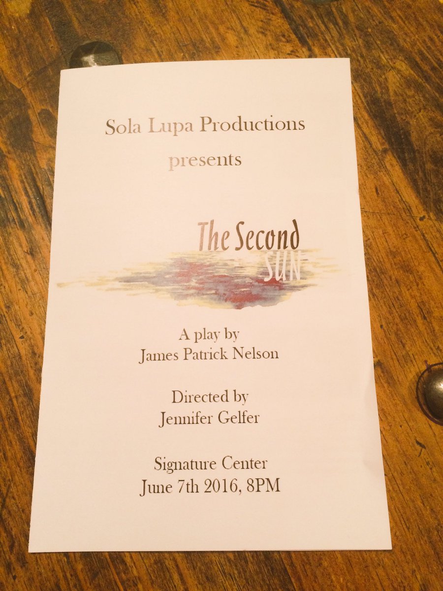 emilyverenicoll's tweet photo. Jamie Nelson's #thesecondsun @SignatureTheatr last night was phenomenal! #newplays #nyc #theatre #offbroadway https://t.co/K3a3mpaE0q