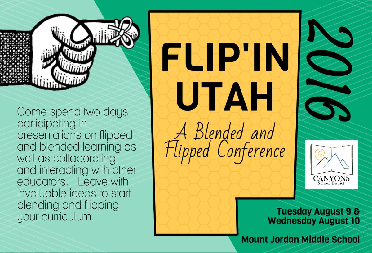 CSDISD's tweet photo. Registration for #FlipInUtah is now open!  Get more information and register at https://t.co/bM1hpALgVF https://t.co/n4qxQZtvjM