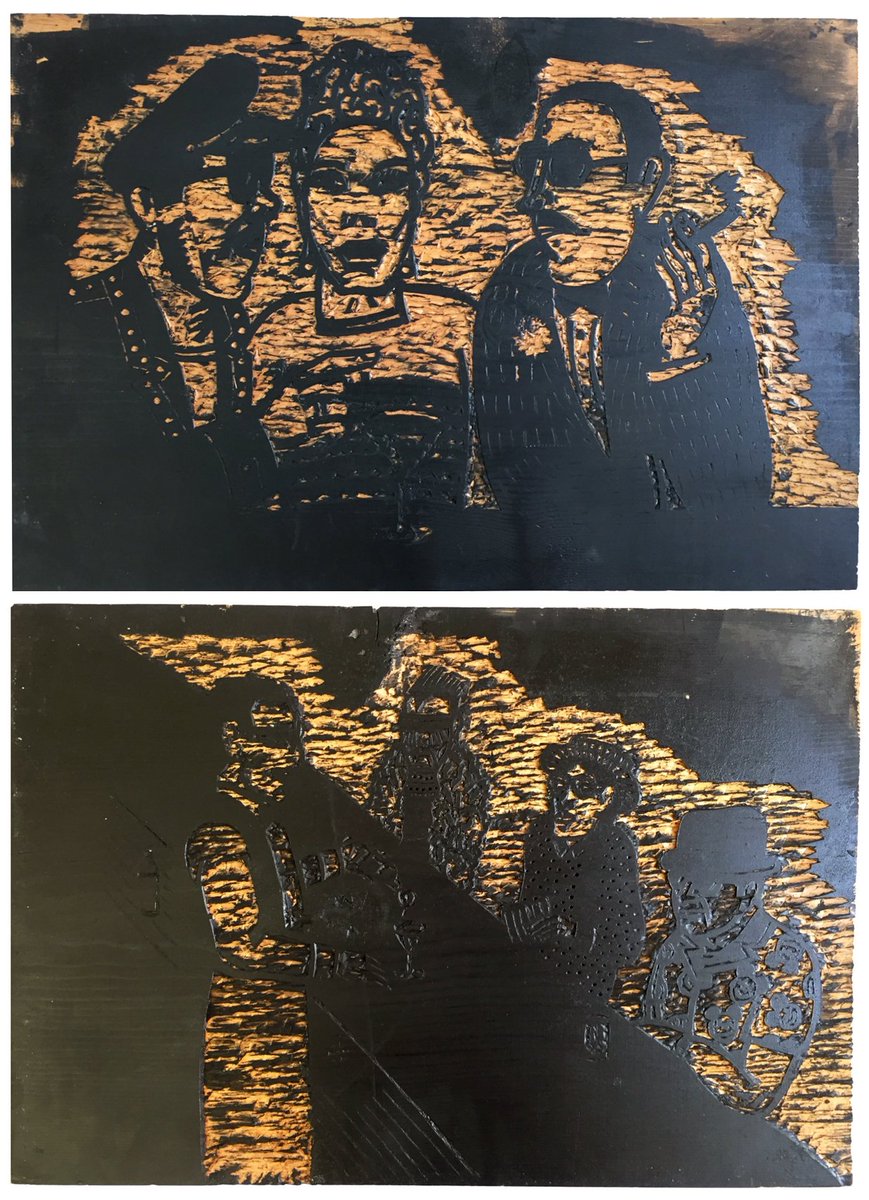 ChwastAtWar's tweet photo. Original "Sam's Bar" Wood Block #2," by @SeymourChwast 1987 + book avail. on @kickstarter https://t.co/59SxhqJVPM https://t.co/yMi1dYOR1C