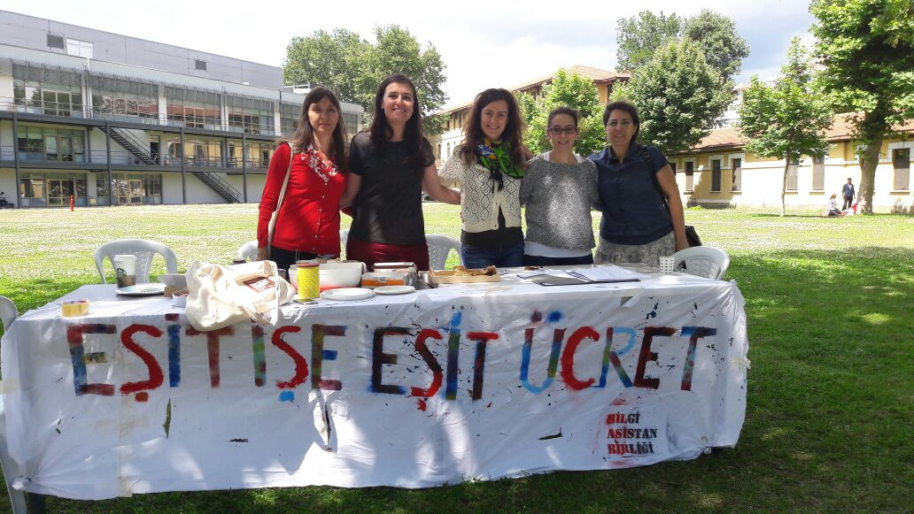 Bilgi Asistan Birliği olarak taleplerimizi kamuoyuyla paylaşmak için açtığımız masamız 3. gününde. #eşitişeeşitücret