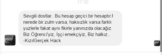 Kızıl Gerçek Hack adlı hacker grubunun Ayhan Erdoğan için verdiğimiz mücadeleye desteği. Yaşasın devrimci dayanışma!
