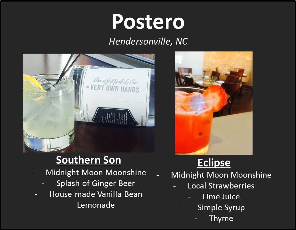 midnightmoonusa's tweet photo. Look at these awesome Midnight Moon cocktails Postero is serving. #MidnightMoon #moonshinecocktails #postero https://t.co/GPpgNWFFeq