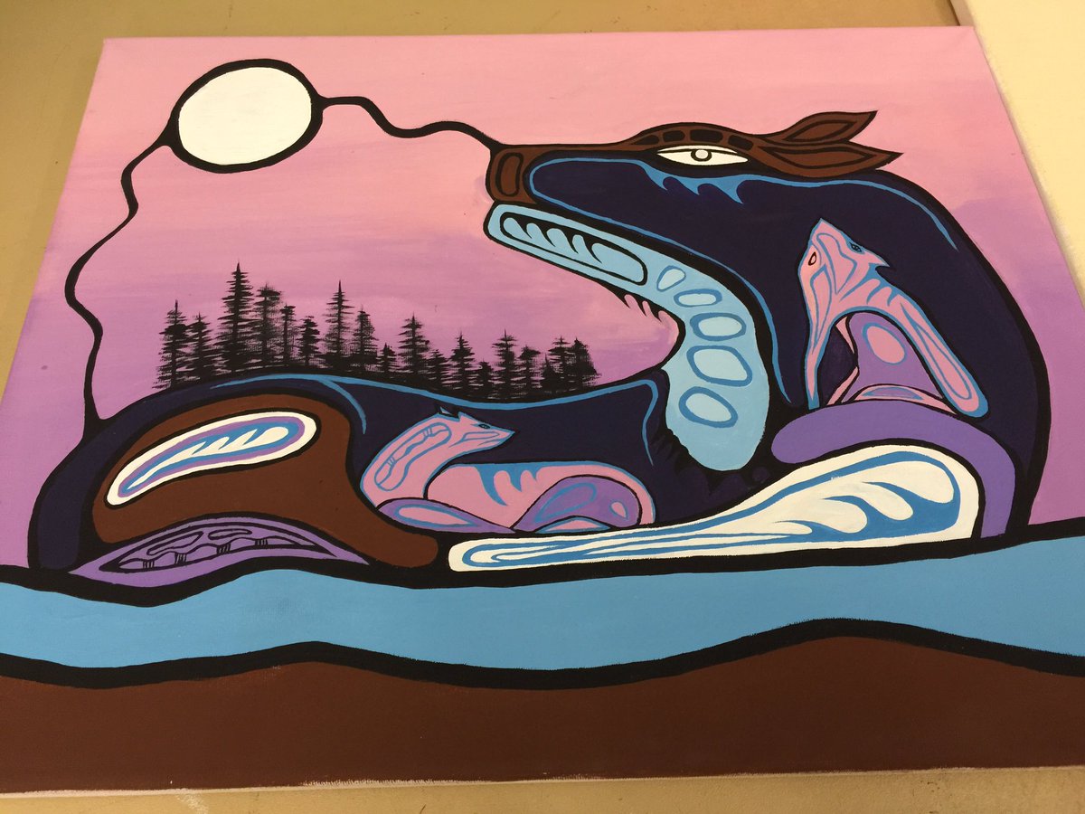 TCDSB's tweet photo. Beautiful display of student artwork for Aboriginal Month @ St Paschal Baylon https://t.co/z3A72nMQmW
