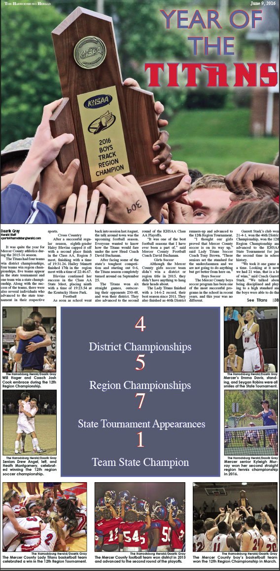 The <a href="/HburgHerald/">Harrodsburg Herald</a> sports page this week is dedicated to the <a href="/MercerCoTitans/">Mercer Co Athletics</a> and all of their achievements this year!