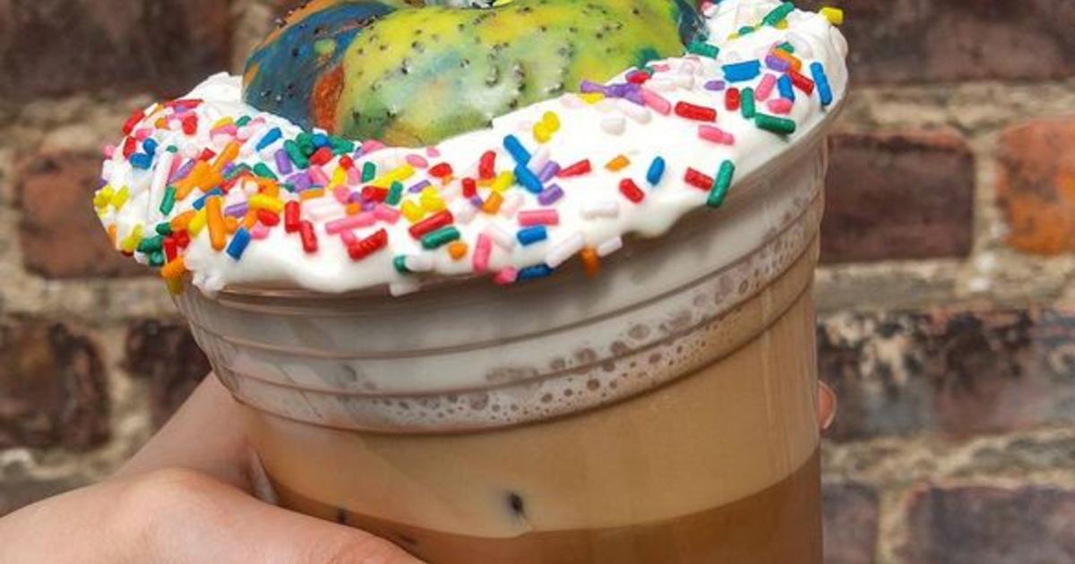 Meet the #donutccino ☕️🍩 from <a href="/gsspcoffee/">Gossip Coffee</a>: cbsn.ws/1RRNZ70