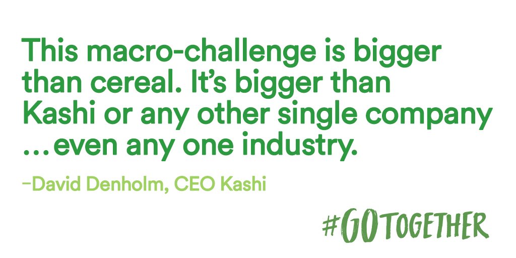 KashiFoods's tweet photo. Let's #GOTOGETHER to increase organic farmland in this country. #SB16SD https://t.co/03qTSdFN90