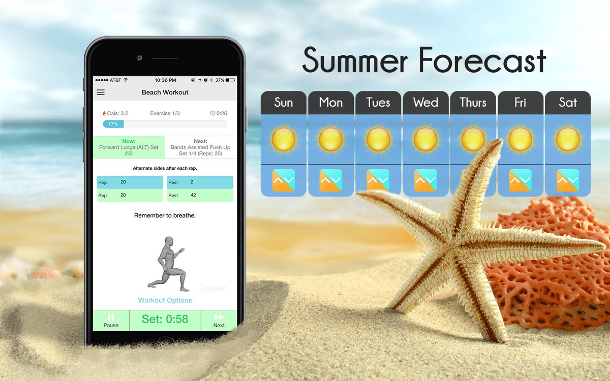 This #summer calls for Updown! Get your desired beach body with our freshly updated app. #fitness #fitdam #beachbody