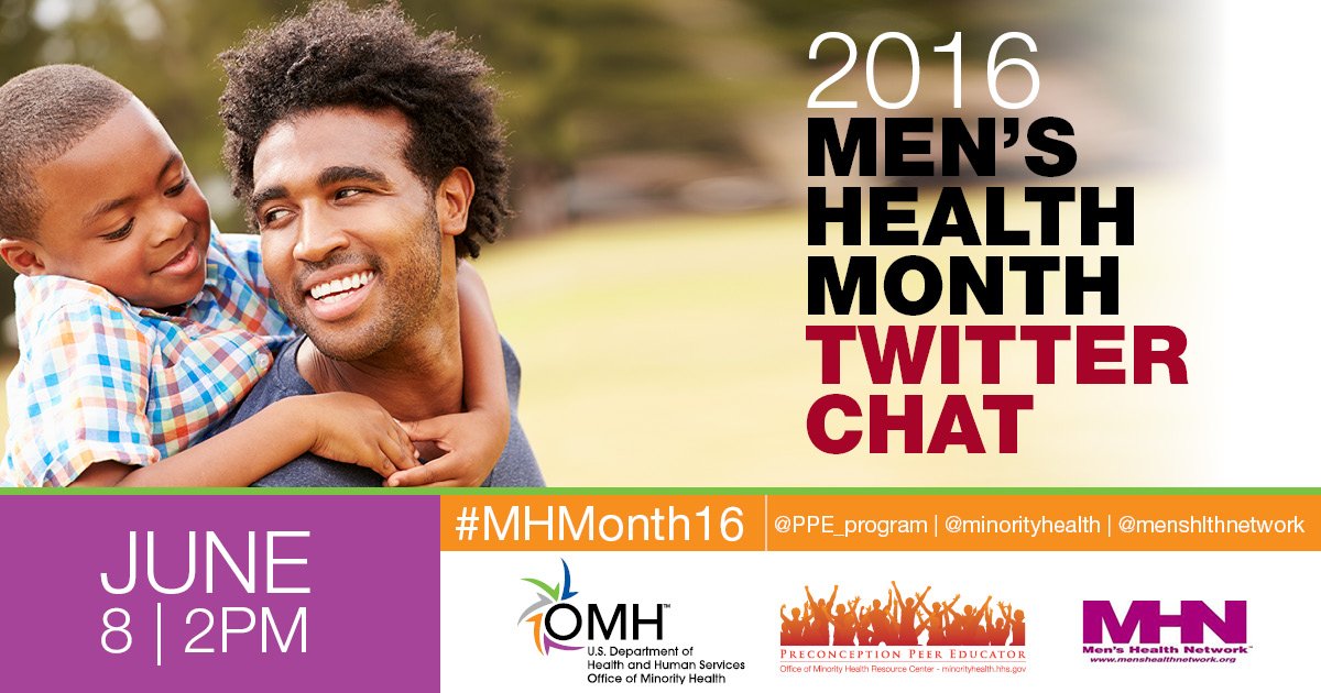 DrMerminCDC's tweet photo. In ONE HOUR: Men’s #Health Month Twitter chat. Use #MHMonth2016 to join & follow the conversation https://t.co/uYTs6oVXKA