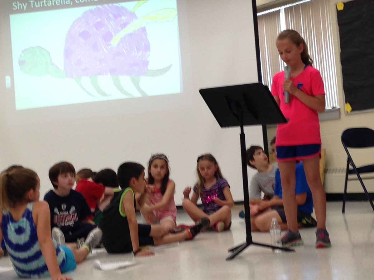 JJISPrincipal's tweet photo. 3rd grade students shared their original ballads &amp; accompanying artwork at the "Twisted Fairy Tales"  celebration. https://t.co/lvHcXFm4Gy