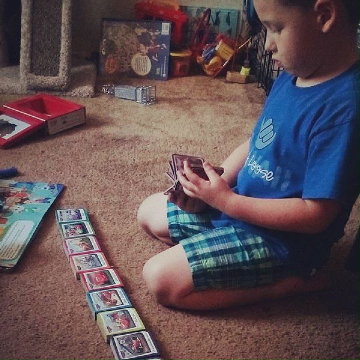 MyAutism's tweet photo. As he waits for ABA to start, he creates. #myautism #myautismmystory #celebratingthespectrum https://t.co/TlTsAxHwRC