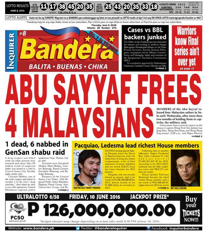 Inquirer On Twitter Look Today S Inquirer Libre And Bandera Inquirer More Https T Co Kfemwndcqh Du30 Duterte