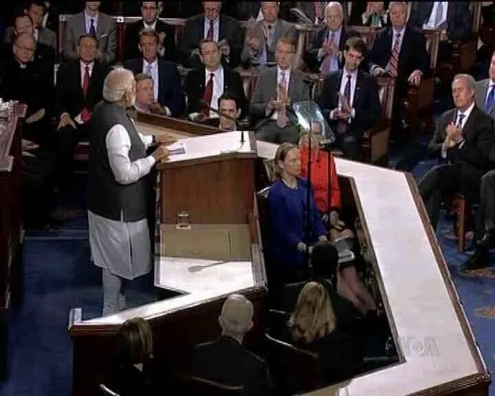 RajVermaBJP's tweet photo. 8 standing ovations and 66 clapping interruptions. Wow! Its amazing #PMModiRock https://t.co/W8hTPKdNV0