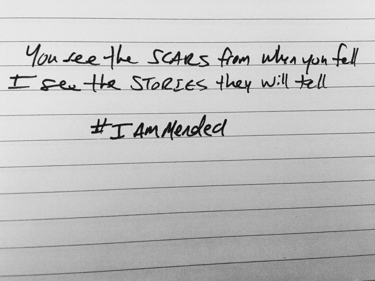 matthew_west's tweet image. You see the scars from when you fell
I see the stories they will tell
#IAmMended