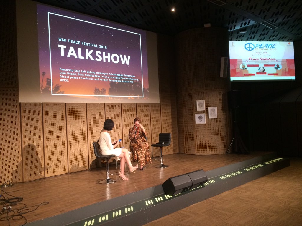 Saat ini delegasi HGCTGR-JKT hadir PEACE Festival bersama Nina Nasution - Direktur Eksekutif Antarbudaya <a href="/HiLo/">Susu HiLo</a>