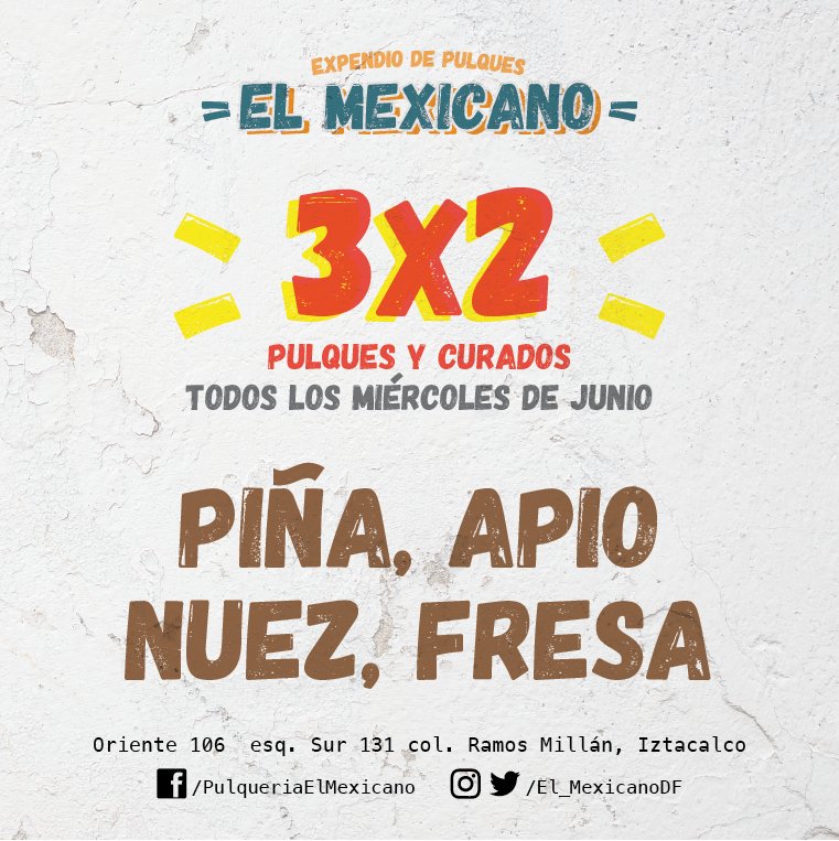 El_MexicanoDF's tweet photo. 🔥🔥 Comenzó el 3x2 en #pulque y curados.

👏 Hoy piña, apio, nuez y fresa 🍍 😀👍 

#RamosMillán #Iztacalco https://t.co/SHMEnDXAGY