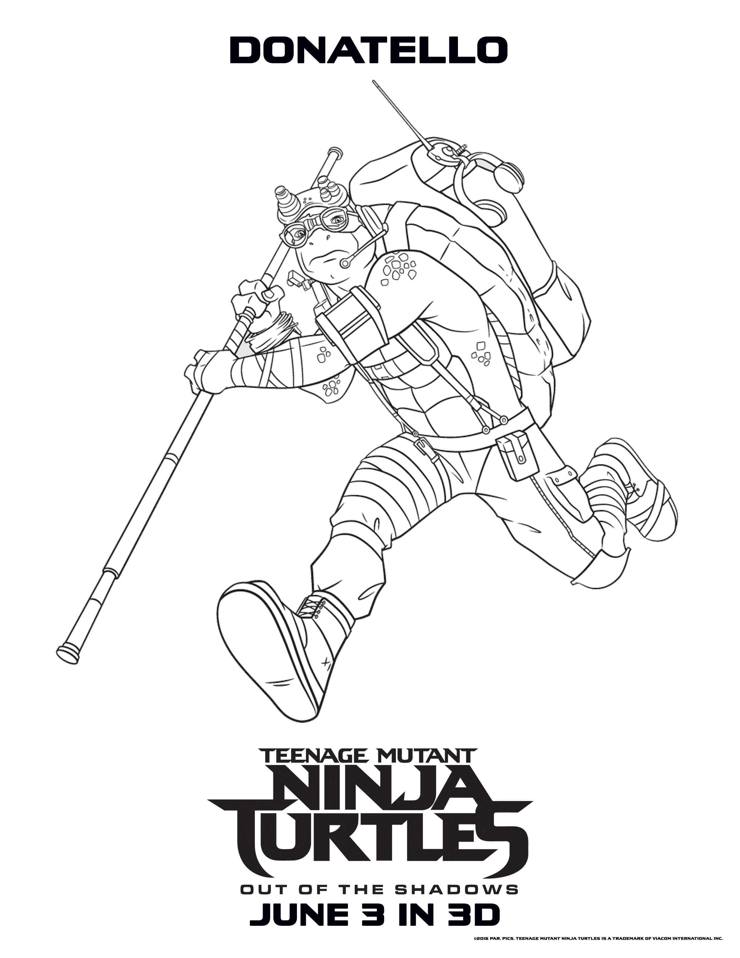 Ninja Turtles Donatello Coloring Pages