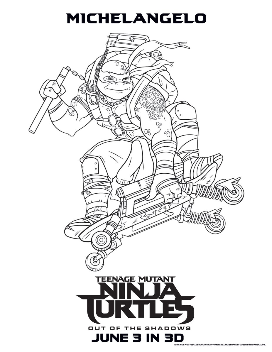 Tmnt Mikey Coloring Coloring Pages
