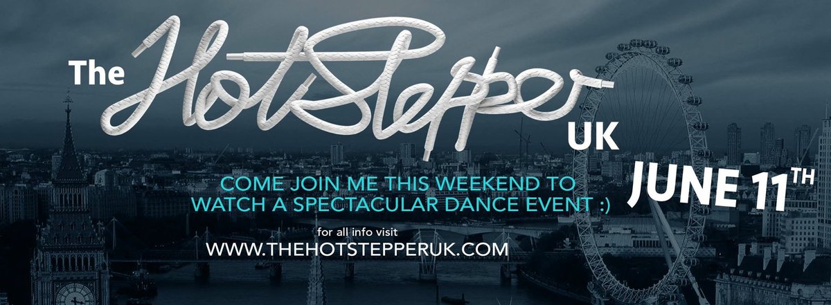This weekend! #TheHotstepperUK see you all there 😊🌀
