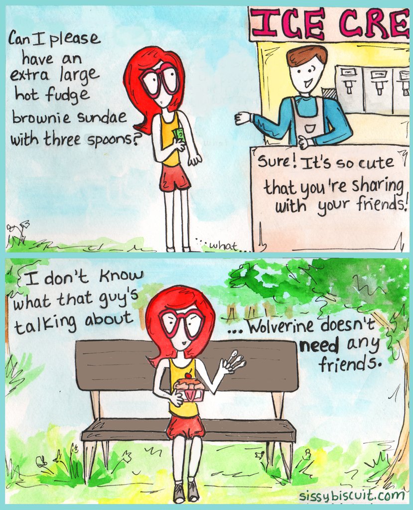 sissy_biscuit's tweet photo. https://t.co/DHZyzF0UnV #ice cream, summer, weird, doodle, xmen, wolverine, cartoons, cartoonpage https://t.co/sE7nZMQ7Cg