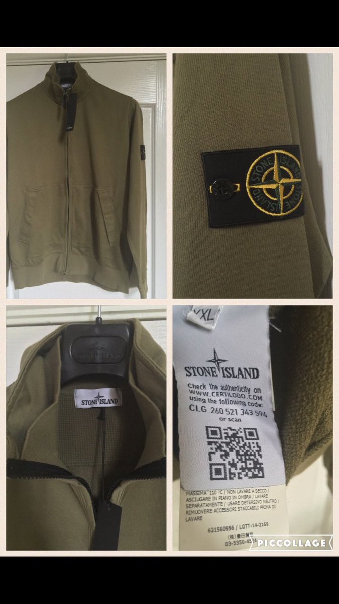 Stone Island zip sweat top. Olive green. XXL pit to pit 24". RRP £215. £110 delivered. Please RT