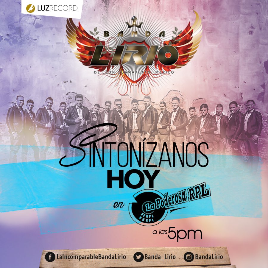 LuzRecord's tweet photo. Hoy es el día 
¡No te pierdas el tour de medios en León! 
@banda_lirio  #caballitodepalo https://t.co/nhh8iioivQ
