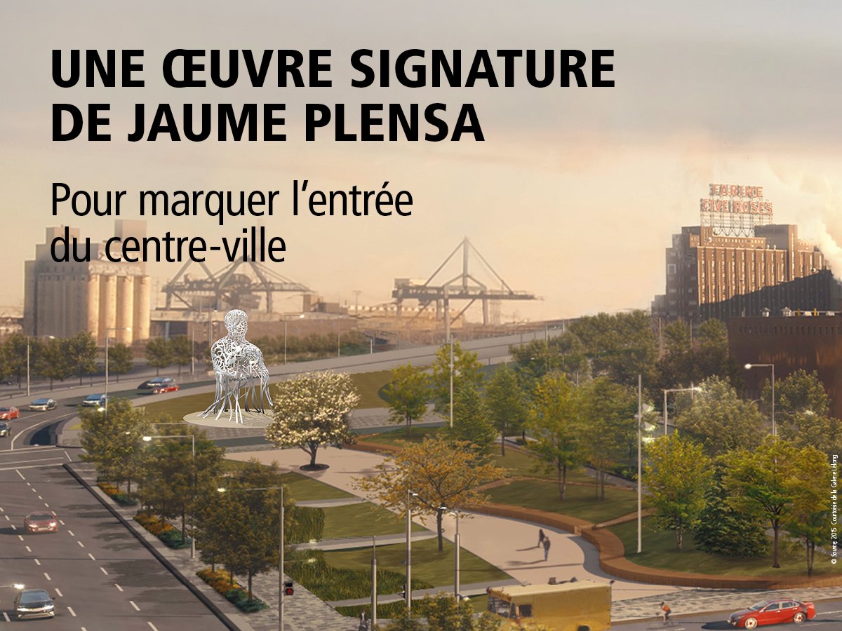 Une oeuvre monumentale de #JaumePlensa à <a href="/MTL_Ville/">Ville de Montréal</a> pour @375Mtl  
#ArtPublicMtl #galerielelong #wanderlust