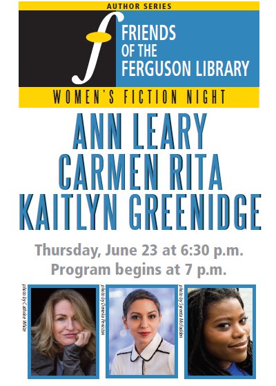 KensingtonBooks's tweet photo. Don’t miss NEVER TOO REAL author @carmensense at the #FergusonLibrary #WomensFictionNight→ https://t.co/roOla02aB7 https://t.co/we3H18Af5u