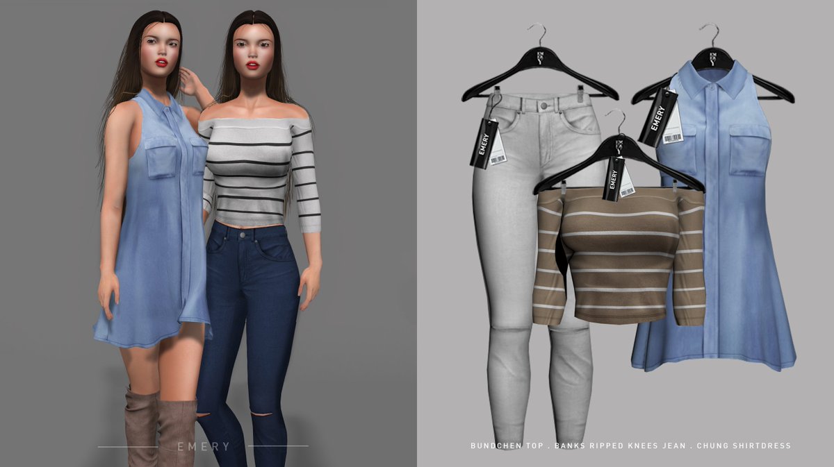 SunamiBeck's tweet image. Bundchen Tops, Chung Shirtdresses &amp;amp; Banks Ripped Knees Jeans are now out at Collabor88! maps.secondlife.com/secondlife/8%2…