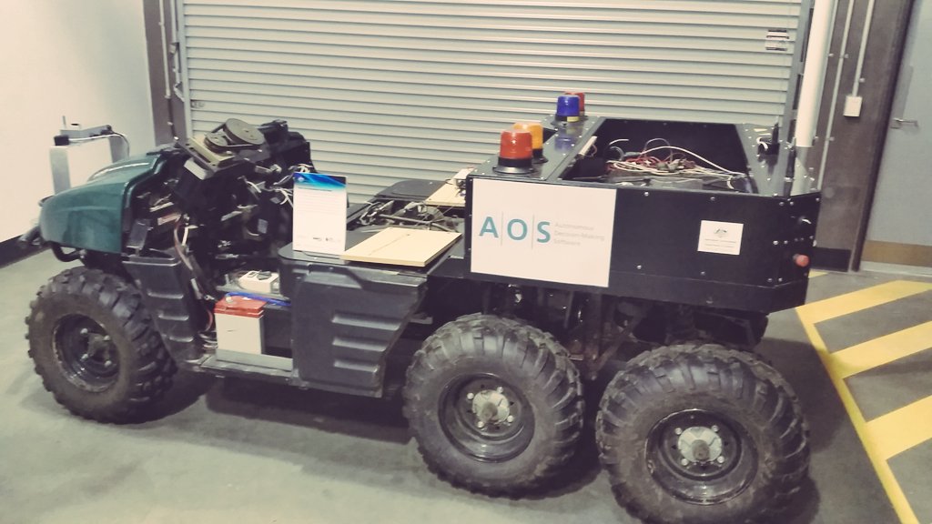 scienceinpublic's tweet photo. Self-driving #polaris &amp; autonomous vehicles that talk to eachother have uses in #mining &amp; #agriculture too #dstpw16 https://t.co/fCg9jv7UYJ