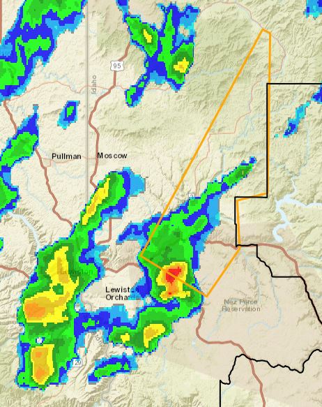 NWSSpokane's tweet photo. @NWSSpokane just issued a Severe Tstorm Warning for #Lenore and #Juliaetta &amp; #Bovill: #idwx https://t.co/Fak4BYergn https://t.co/ex2rke6qOt