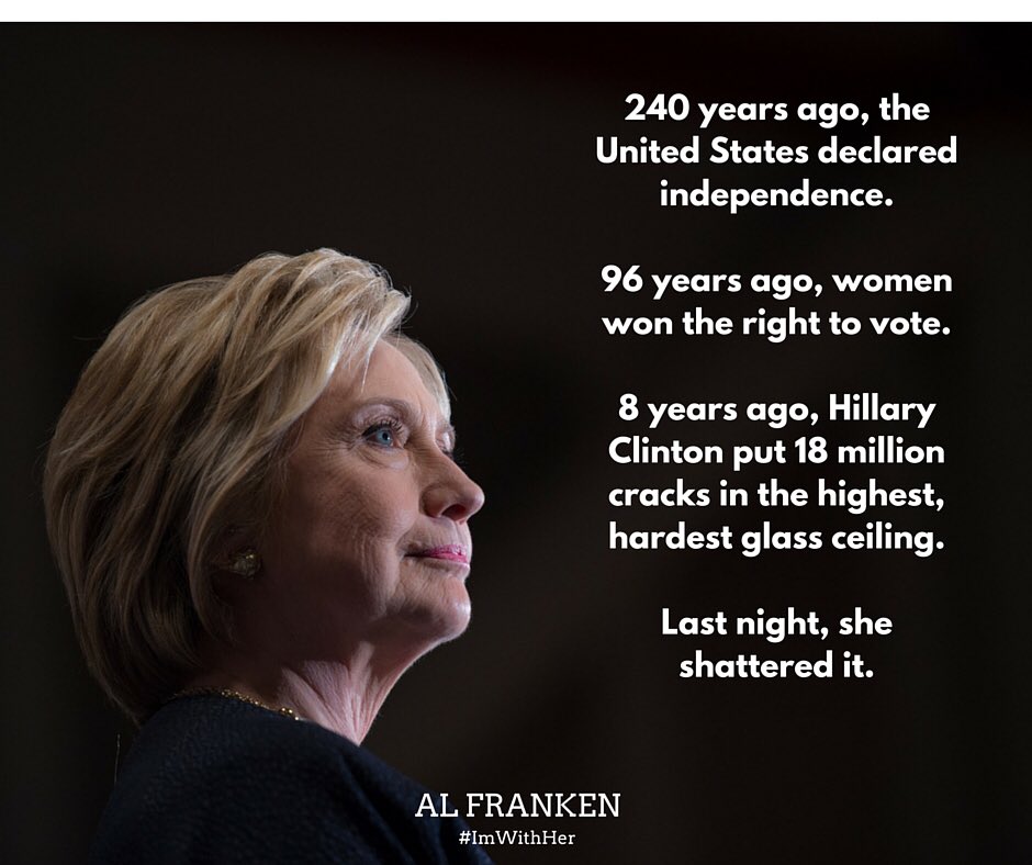 Al Franken On Twitter 8 Years Ago Hillaryclinton Put 18