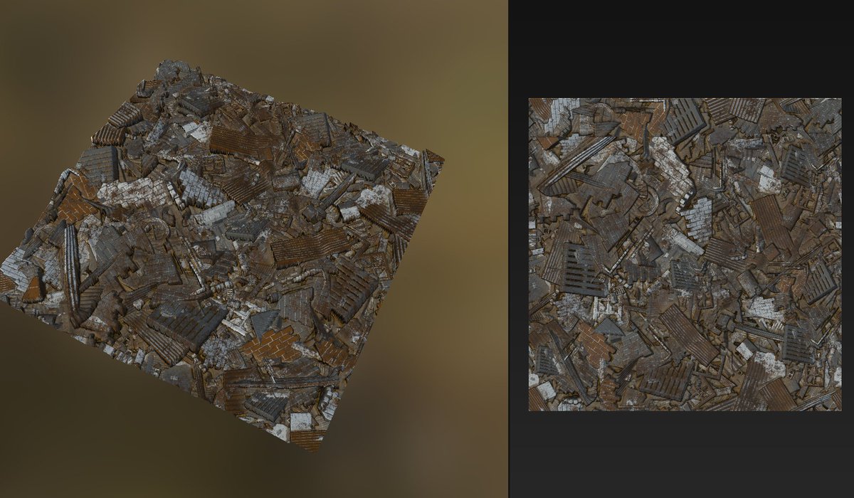 raytracerdesign's tweet photo. Discovered a new way to generate stylized textures fast, using #Zbrush #SubstancePainter
#gamedev #gameart #igdev https://t.co/JmAAhK6Izd