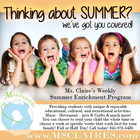 ClairMontessori's tweet photo. School's out for summer!  Well almost at least.  Keep your child's brain working with our #Enrichment program https://t.co/YfvgmMYZM5