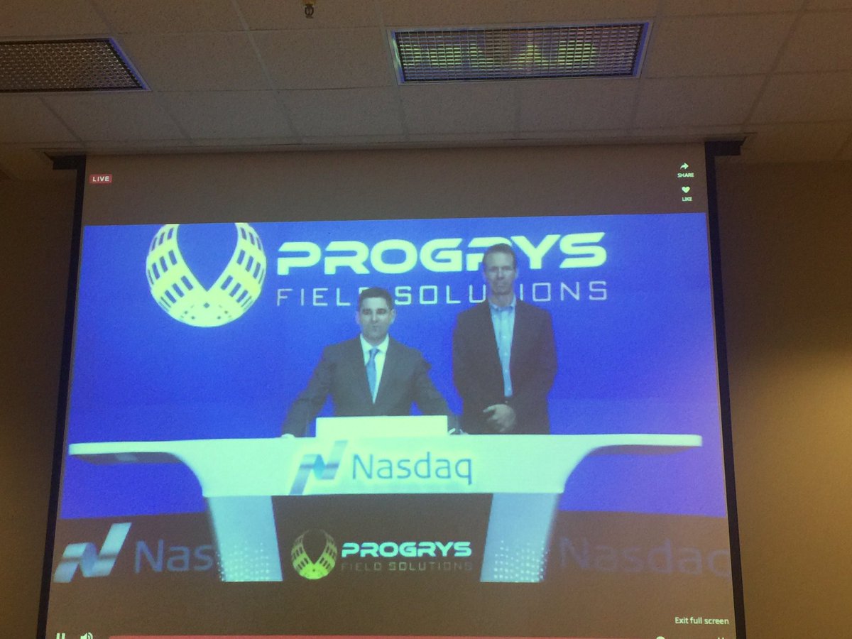 UTexasMcCombs's tweet photo. Congrats @TXVentureLabs and @ProgrysDotCom at @NASDAQ! 🤘🏻 https://t.co/HyP21xS84x