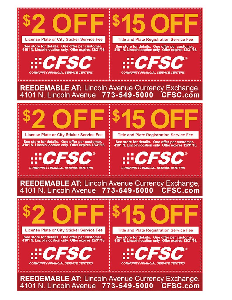 theCFSC's tweet image. While you're enjoying @RibfestChicago, swing by our CFSC Lincoln Avenue location to save some cash with these deals!