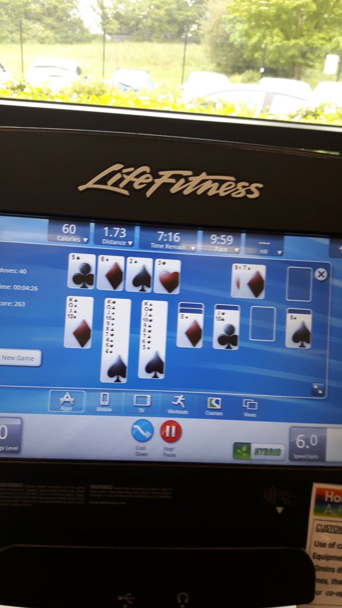 AmyyRayner's tweet photo. Today I realised I could play solitaire whilst I was on the cross trainer...quickest 30 minutes of my life!😂💪 https://t.co/LlDYmKwhYW