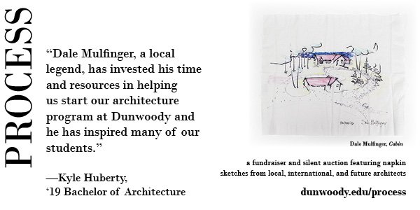 dunwoodycollege's tweet photo. See local legend Dale Mulfinger of @salaarchitects' napkin sketch in person tomorrow! #ShowUsYourProcess https://t.co/BhuE9mx8uO