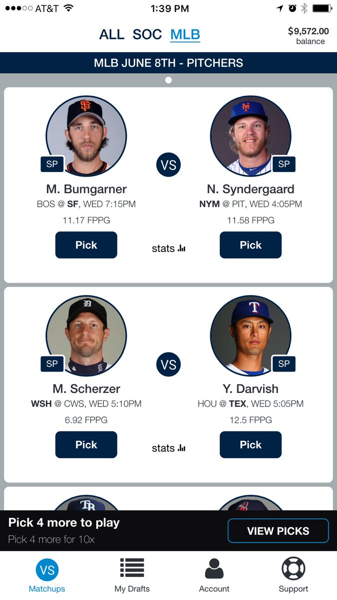 The Aces are on the mound tonight, who do you like in your #DFS #MLB line up? Check out FastFantasy.com