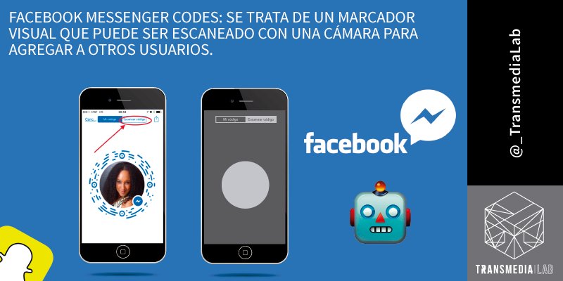 _transmedialab's tweet photo. Conéctate con otras personas con #Facebook #Messenger utilizando los códigos de perfil escaneables como en Snapchat. https://t.co/fAwZFiPLbn