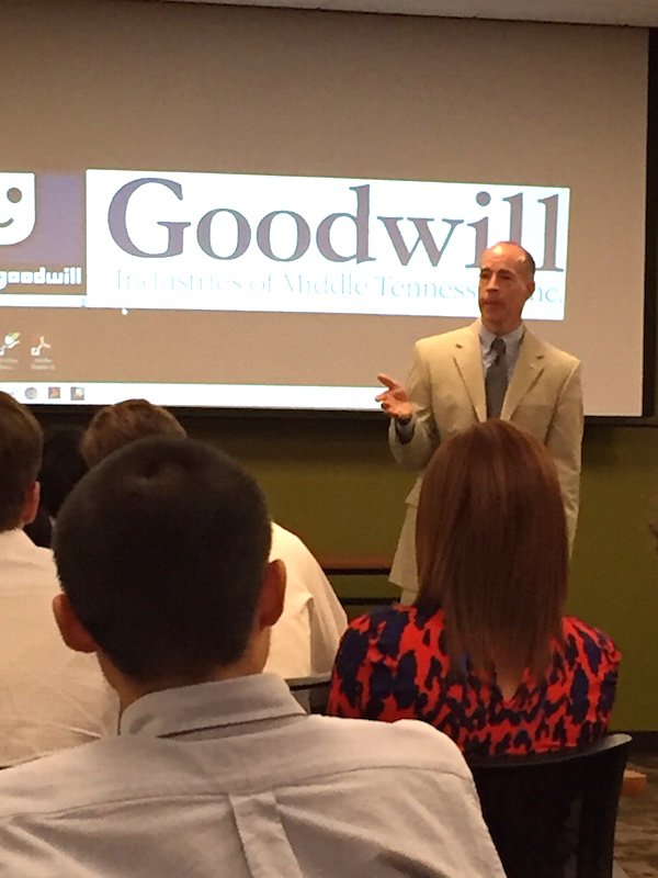 VUAccelerator's tweet image. Matthew Bourlakas, Pres/CEO @giveit2goodwill, shared how the mission of Goodwill is changing lives #projectkickoff