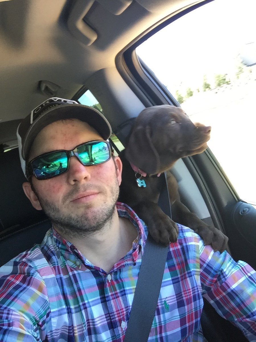 Middleton_Chase's tweet photo. When Tippet breaks out of the kennel in the back!!! https://t.co/aGUgzuyUAZ