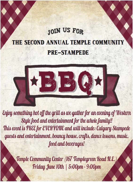 Ward10Team's tweet photo. 2nd Annual Pre-Stampede BBQ @TempleCommunity Jun 10 Yeehaw! Hope to see you there #NEPride #yyc #2016Stampede https://t.co/aT1l2LKdcf