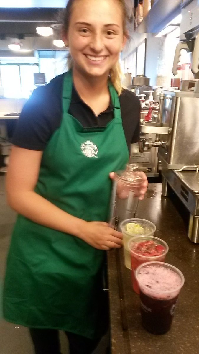moniloustarr's tweet photo. Welcome new partner Breanna to 12 corners #7315 showing off her freshly trained barista skills! #tobeapartner https://t.co/6brbXErJls