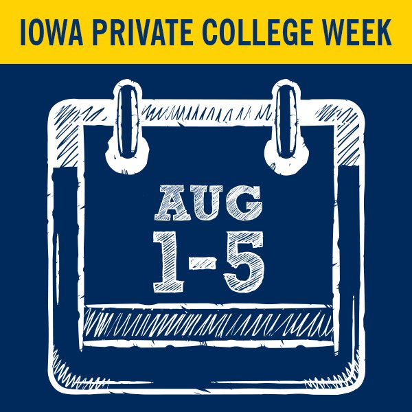 ClarkeU's tweet photo. Join us on campus Aug. 1-5 for Iowa Private College Week! Learn more: https://t.co/UPt16wpYWD #CUIPCW #ClarkeU #IPCW https://t.co/Xk1SoTDeCS