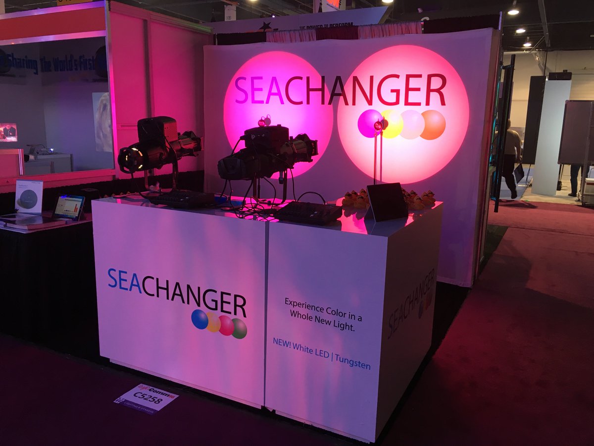 SeaChangerET's tweet photo. Experience the SeaChanger portfolio @ #InfoComm16 #C5258. Impressive color solutions for all your lighting needs! https://t.co/tKuMBhSpV8