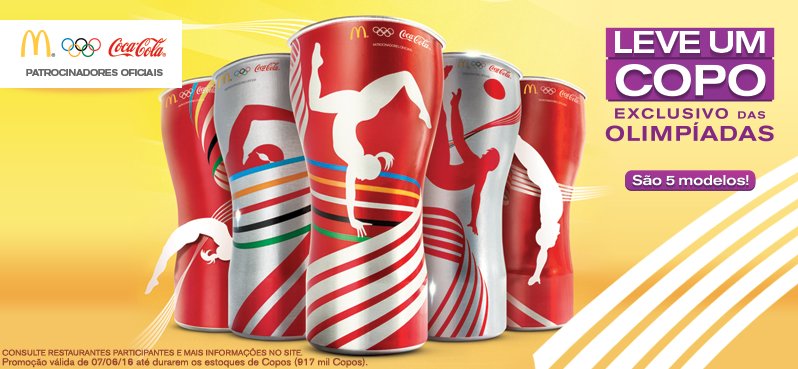 Conheça os 5 copos exclusivos das Olimpíadas. Escolha o seu! bit.ly/1XBF42l
